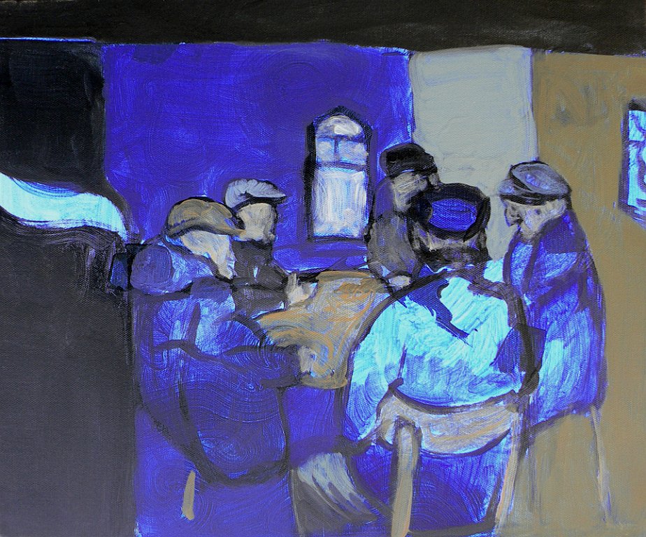 vieux potes - 8F - huile sur toile